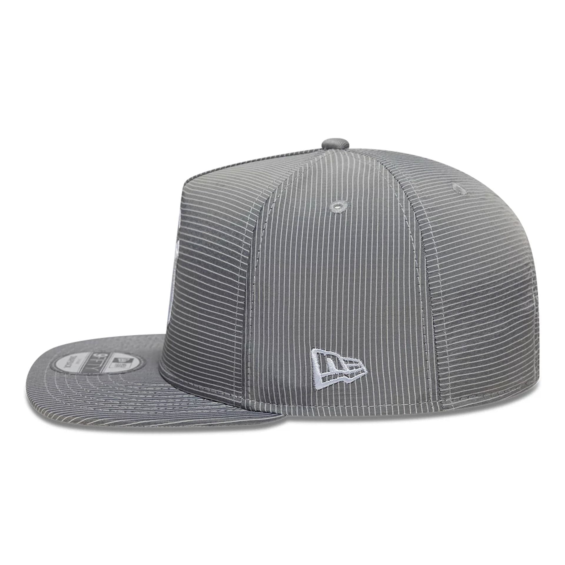 This is a New York Yankees Pinstripe Ripstop Grey9FIFTY A-Frame Snapback Adjustable Cap 5