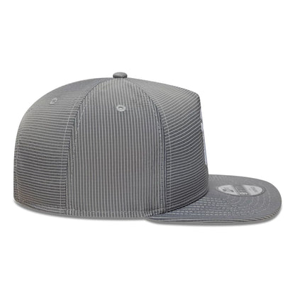 This is a New York Yankees Pinstripe Ripstop Grey9FIFTY A-Frame Snapback Adjustable Cap 6
