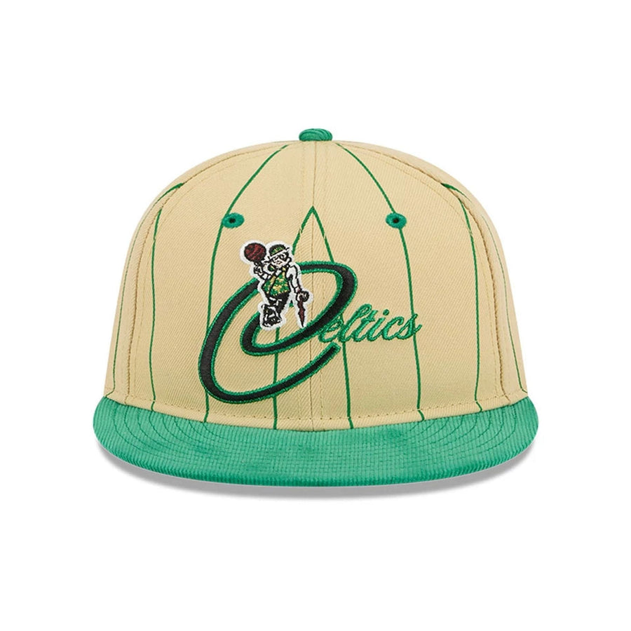 This is a Boston Celtics Pinstripe Script Cream Retro Crown 9FIFTY Adjustable Cap 3