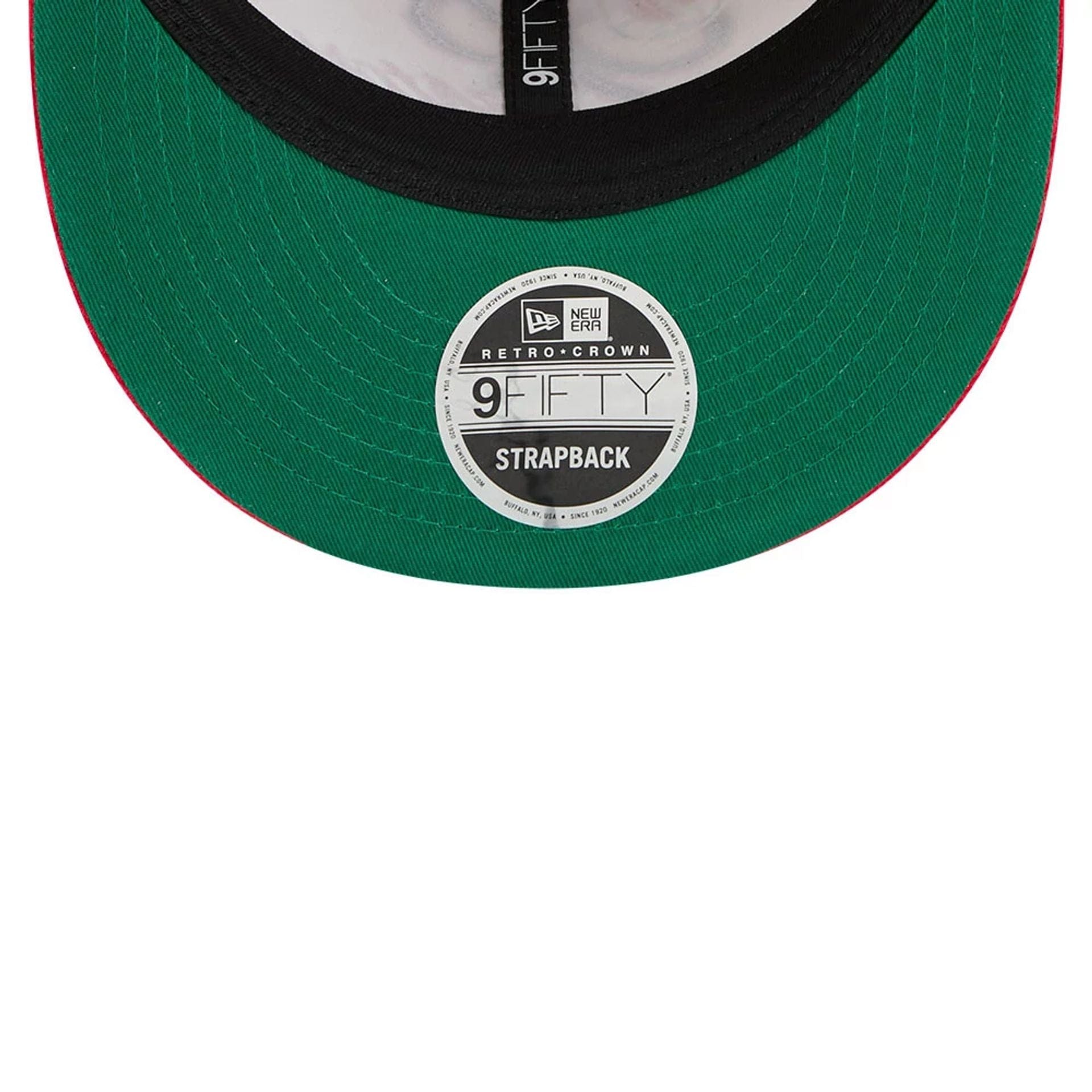 This is a Toronto Raptors Pinstripe Script Cream Retro Crown 9FIFTY Adjustable Cap 2