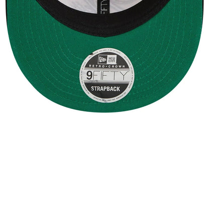 This is a Brooklyn Nets Pinstripe Script Cream Retro Crown 9FIFTY Adjustable Cap 2