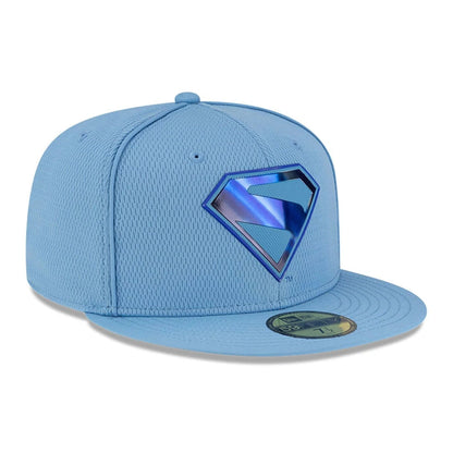 This is a Superman Pastel Blue 59FIFTY Fitted Cap 3