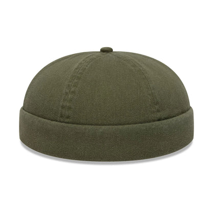 This is a New Era Washed Cotton Green Docker Adjustable Hat 5