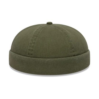 This is a New Era Washed Cotton Green Docker Adjustable Hat 5