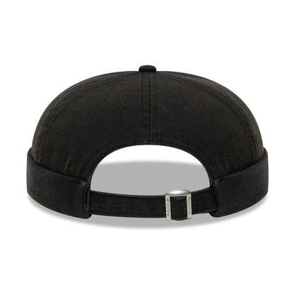 This is a New Era Washed Cotton Black Docker Adjustable Hat 2