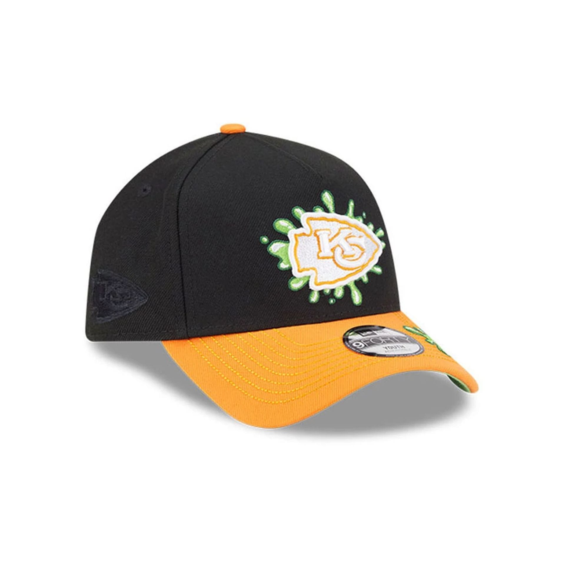 Kansas City Chiefs Youth NFL x Nickelodeon Black 9FORTY A-Frame Cap 4