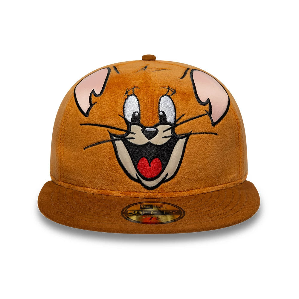 This is a Tom & Jerry Warner Brothers Face Beige 59FIFTY Fitted Cap 2