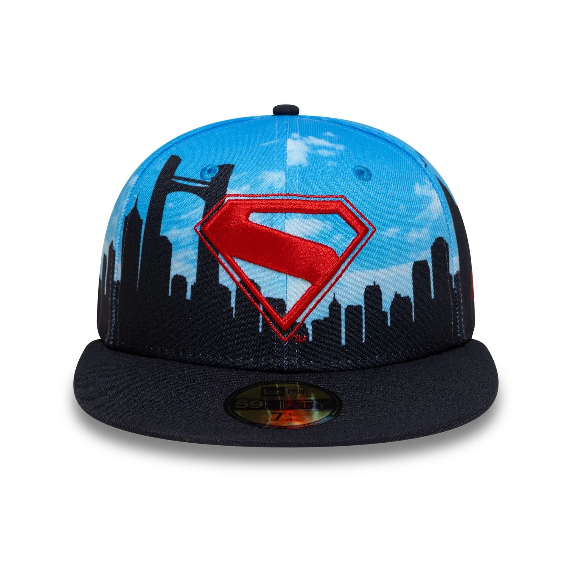This is a Superman Skyline Pastel Blue 59FIFTY Fitted Cap 5