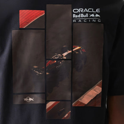 The Male model is wearing Red Bull Racing Black Oversized T-Shirt 6