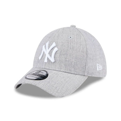 Pictured is this MLB Heather New York Yankees 39THIRTY Stretch Fit cap in grey. 1