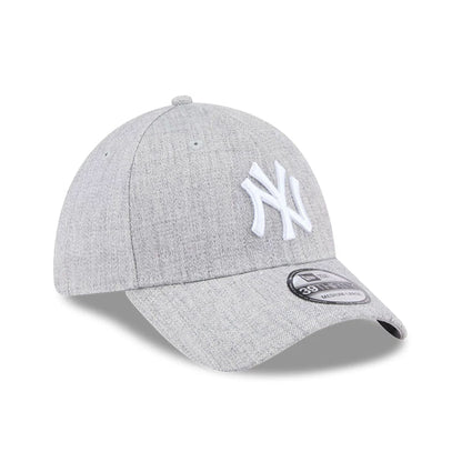 Pictured is this MLB Heather New York Yankees 39THIRTY Stretch Fit cap in grey. 3