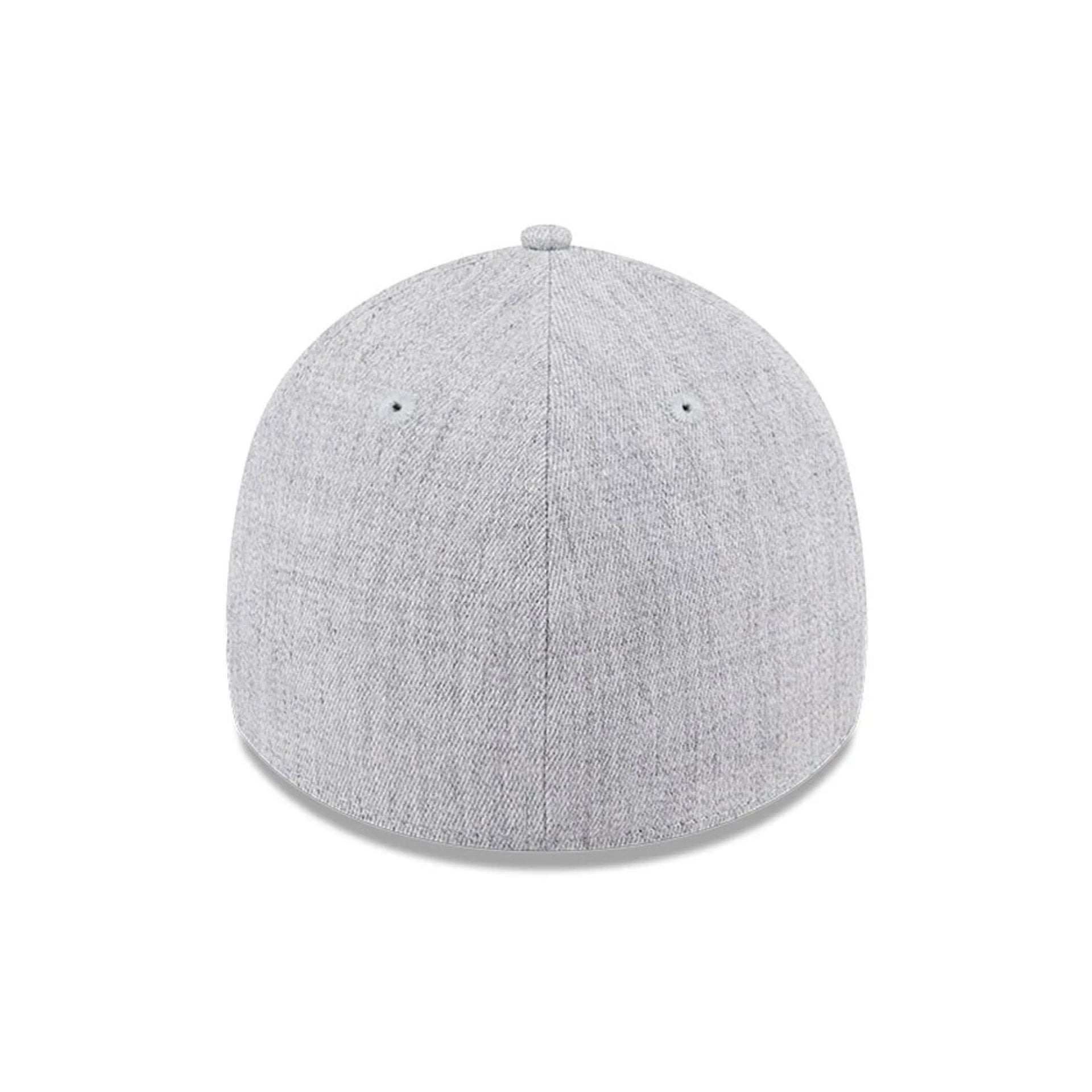 Pictured is this NFL Heather Las Vegas Raiders 39THIRTY Stretch Fit cap in grey. 6