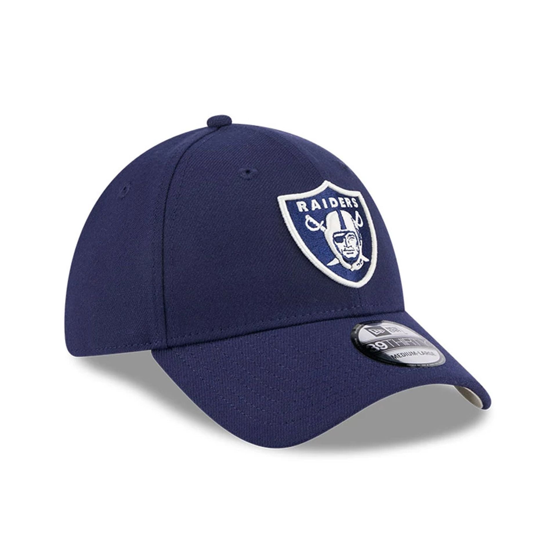 This is a Las Vegas Raiders NFL Lifestyle Navy 39THIRTY Stretch Fit Cap 4
