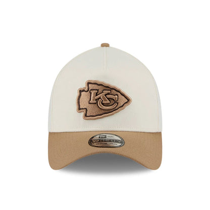 Pictured is this NFL Sandy Bay Kansas City Chiefs 39THIRTY A-Frame Stretch Fit cap in white. 3