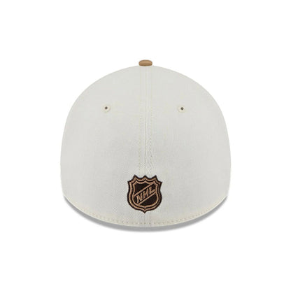 Pictured is this NHL Sandy Bay Anaheim Ducks 39THIRTY A-Frame Stretch Fit cap in white. 7