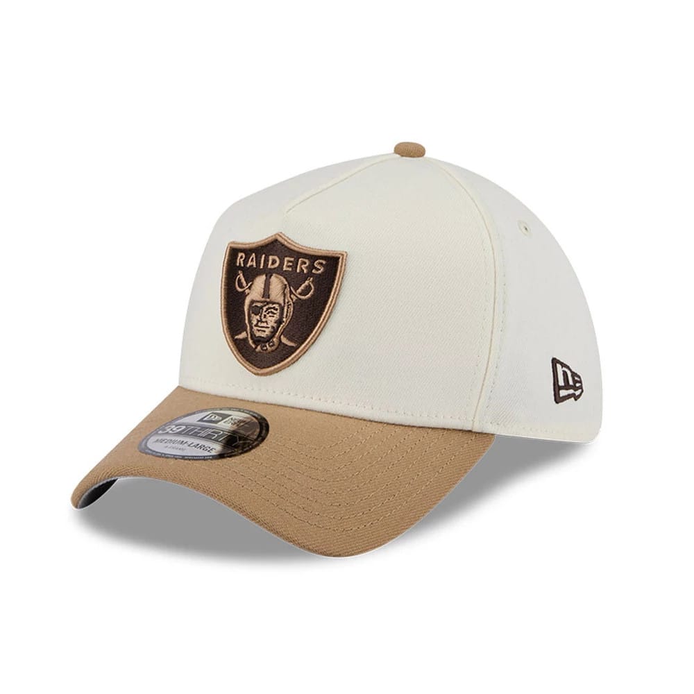 NFL Las Vegas Raiders White 39THIRTY A-Frame Stretch Fit Cap | NEC UK