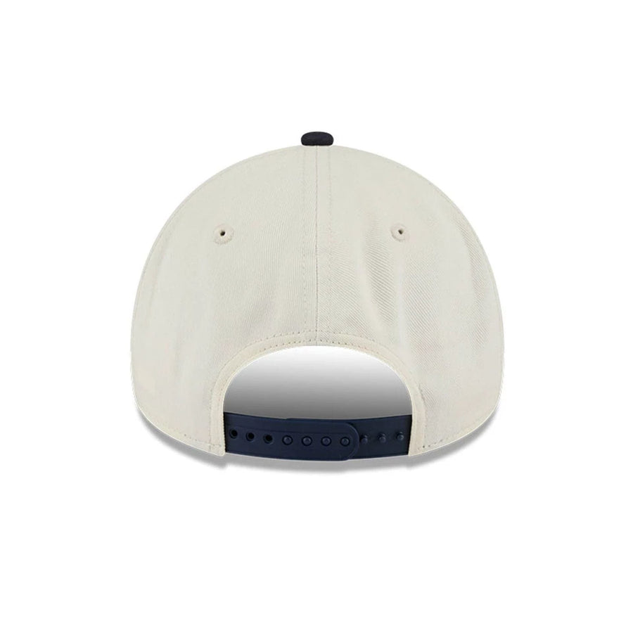 Pictured is this MLB Old English New York Yankees 9FORTY A-Frame cap in white. 7