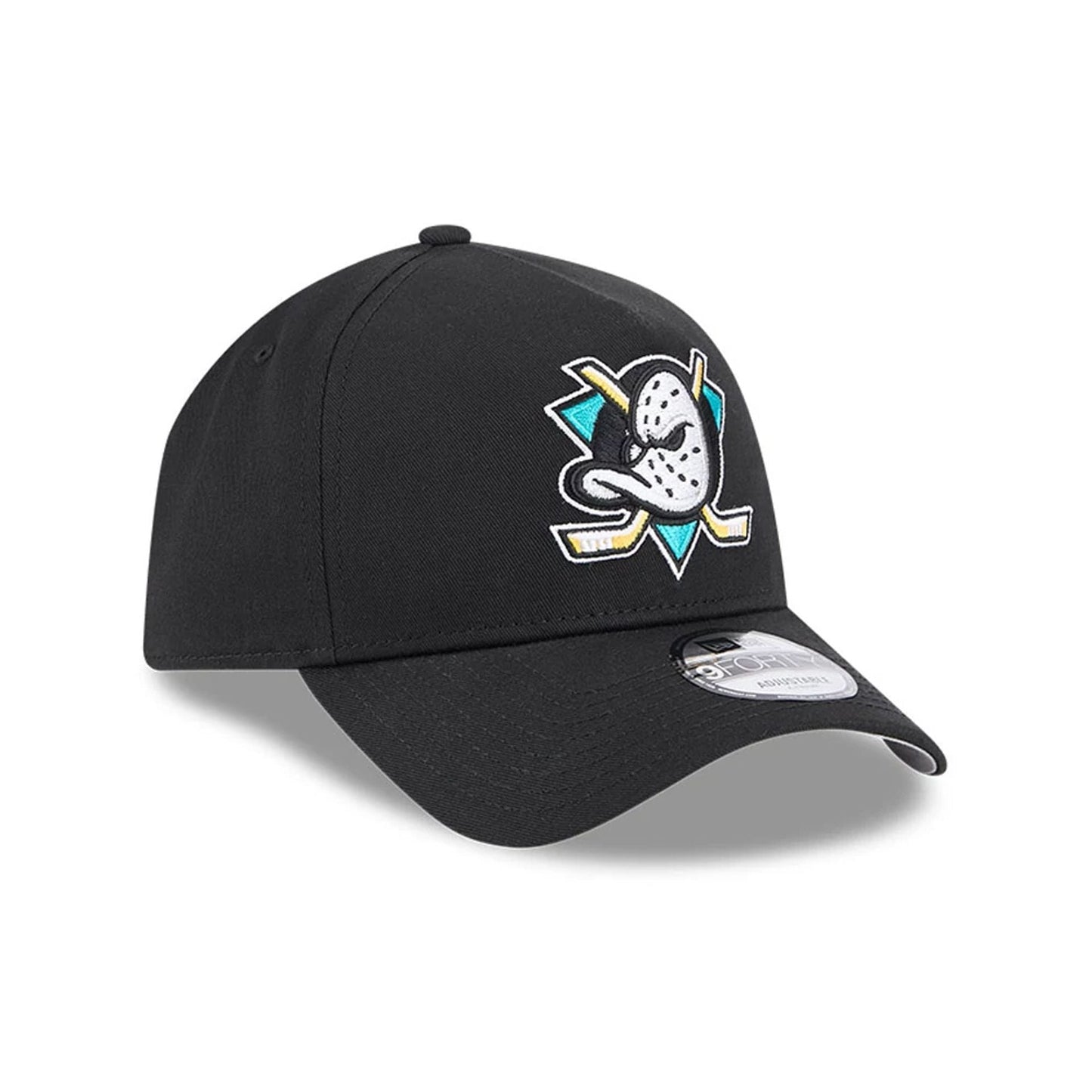 Pictured is this NHL Retro Anaheim Ducks 9FORTY A-Frame cap in black. 4