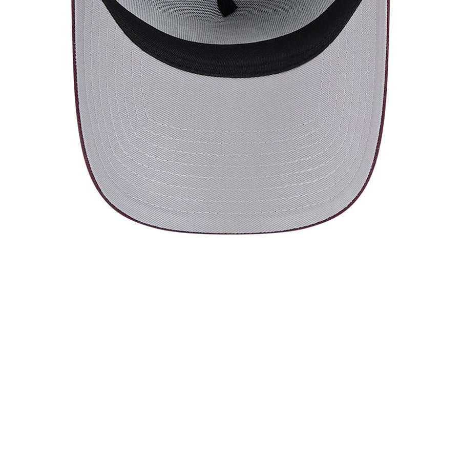 Pictured is this NHL Retro Anaheim Ducks 9FORTY A-Frame cap in dark purple. 2