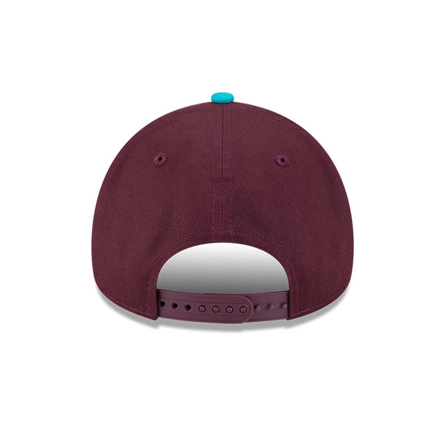 Pictured is this NHL Retro Anaheim Ducks 9FORTY A-Frame cap in burgundy. 7