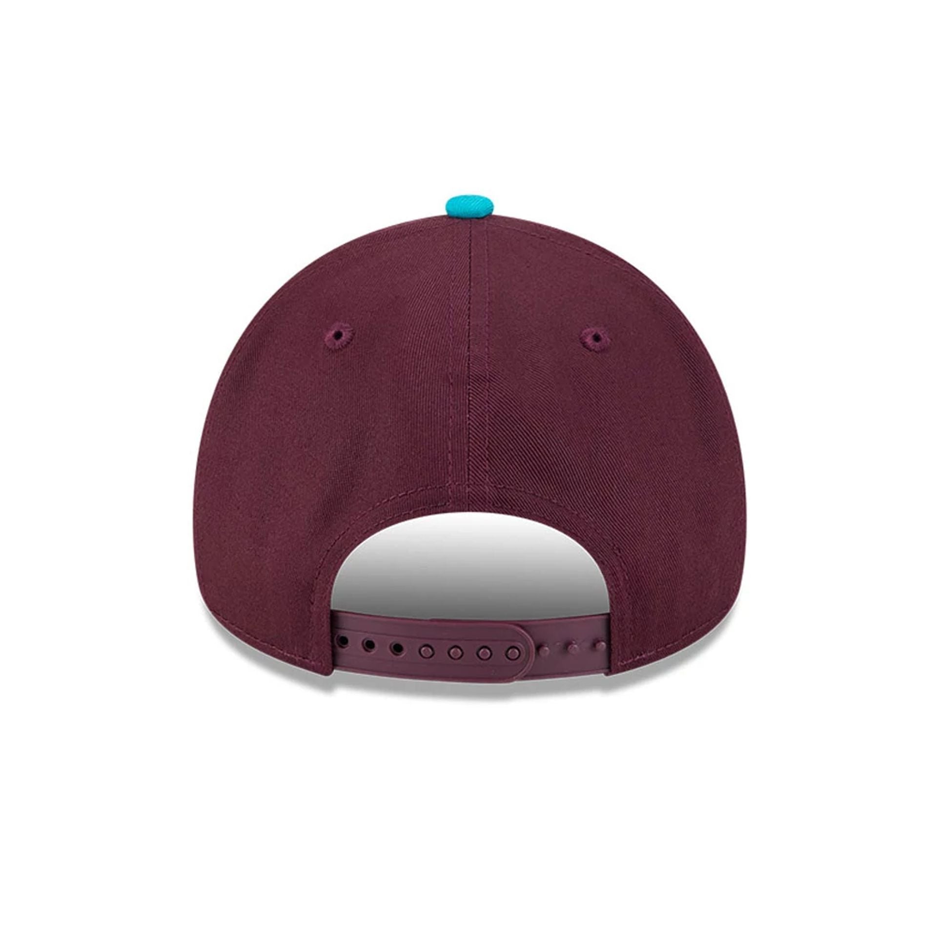 Pictured is this NHL Retro Anaheim Ducks 9FORTY A-Frame cap in burgundy. 7