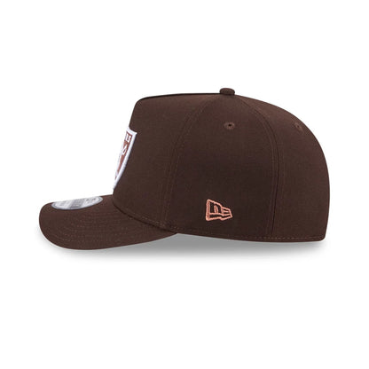 This is a Las Vegas Raiders NFL Metallic Dark Brown 9FIFTY A-Frame Snapback Adjustable Cap 5