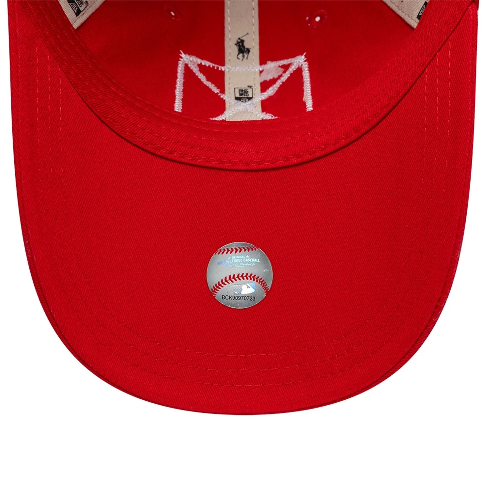 This is a New York Yankees Ralph Lauren x MLB Open Red 9FORTY Adjustable Cap 7
