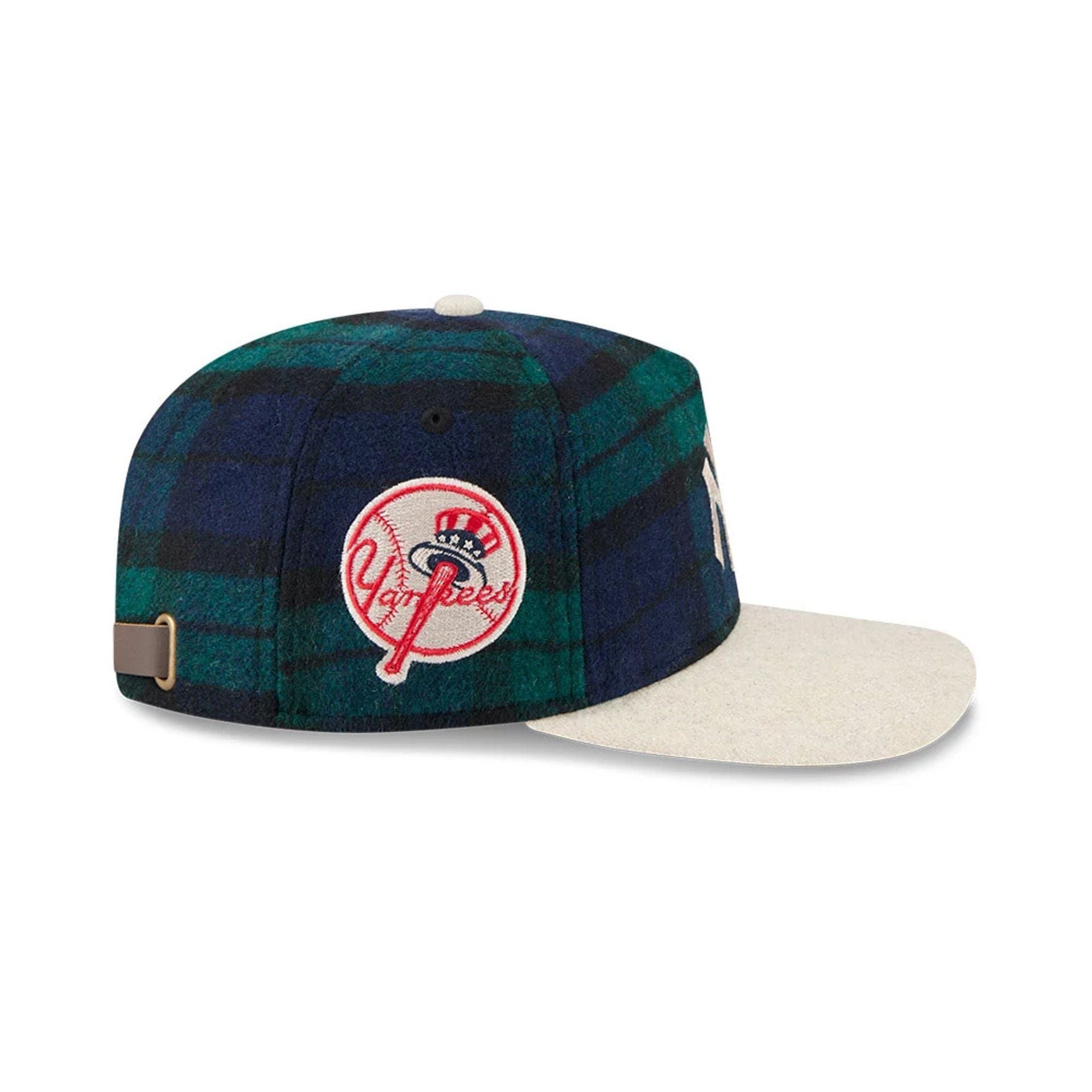 This is a New York Yankees Plaid Letterman Open Green 19TWENTY Adjustable Cap 7
