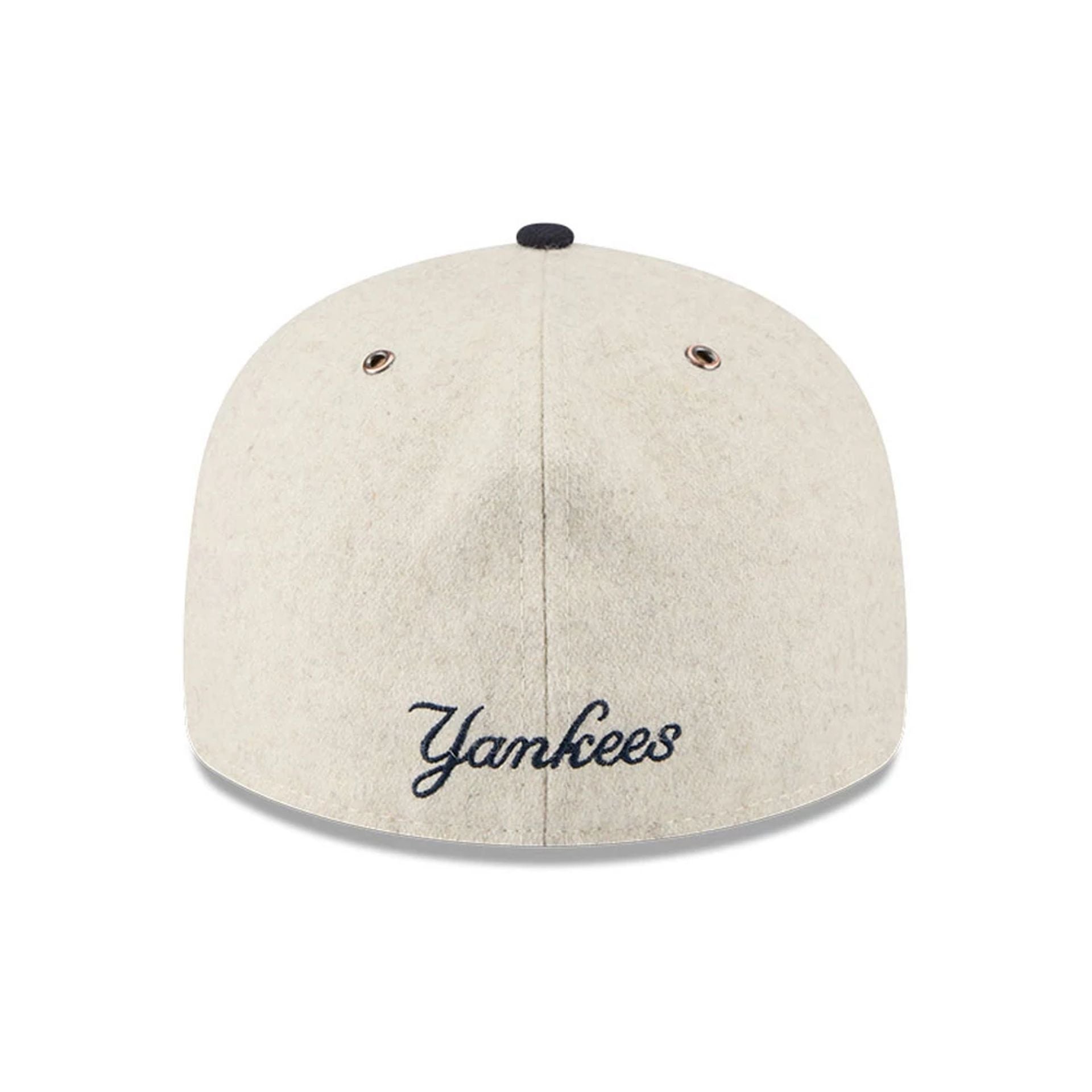 This is a New York Yankees Wool Letterman Beige Retro Crown 59FIFTY Fitted Cap 5