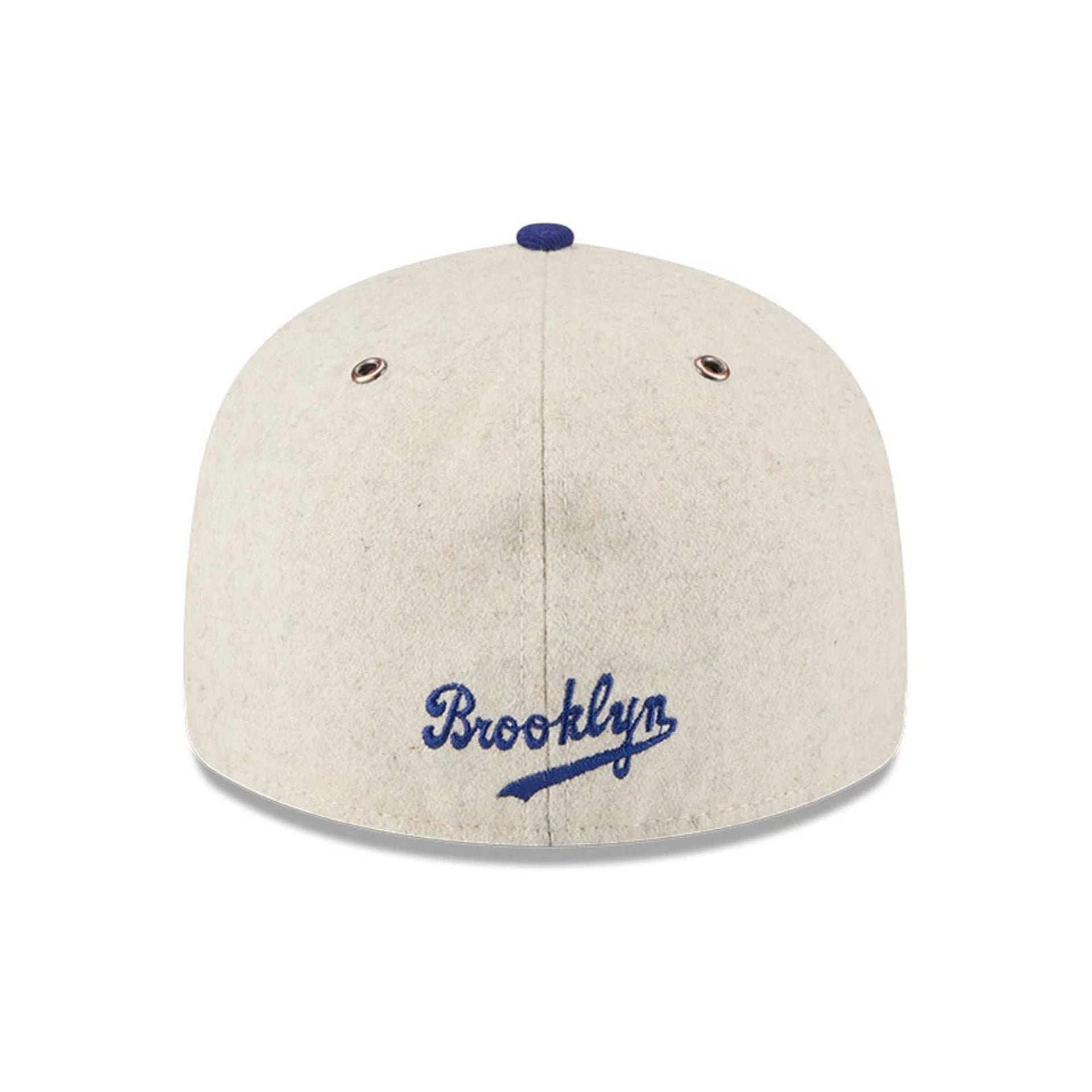 This is a Brooklyn Dodgers Wool Letterman Beige Retro Crown 59FIFTY Fitted Cap 7