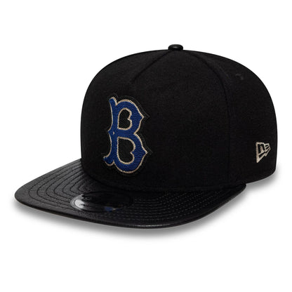 This is a Brooklyn Dodgers Wool Letterman Black 9FIFTY A-Frame Snapback Adjustable Cap 4
