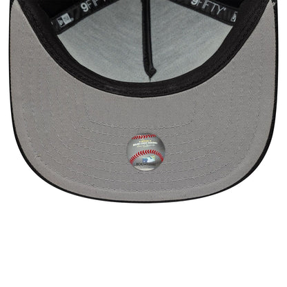 This is a Brooklyn Dodgers Wool Letterman Black 9FIFTY A-Frame Snapback Adjustable Cap 2
