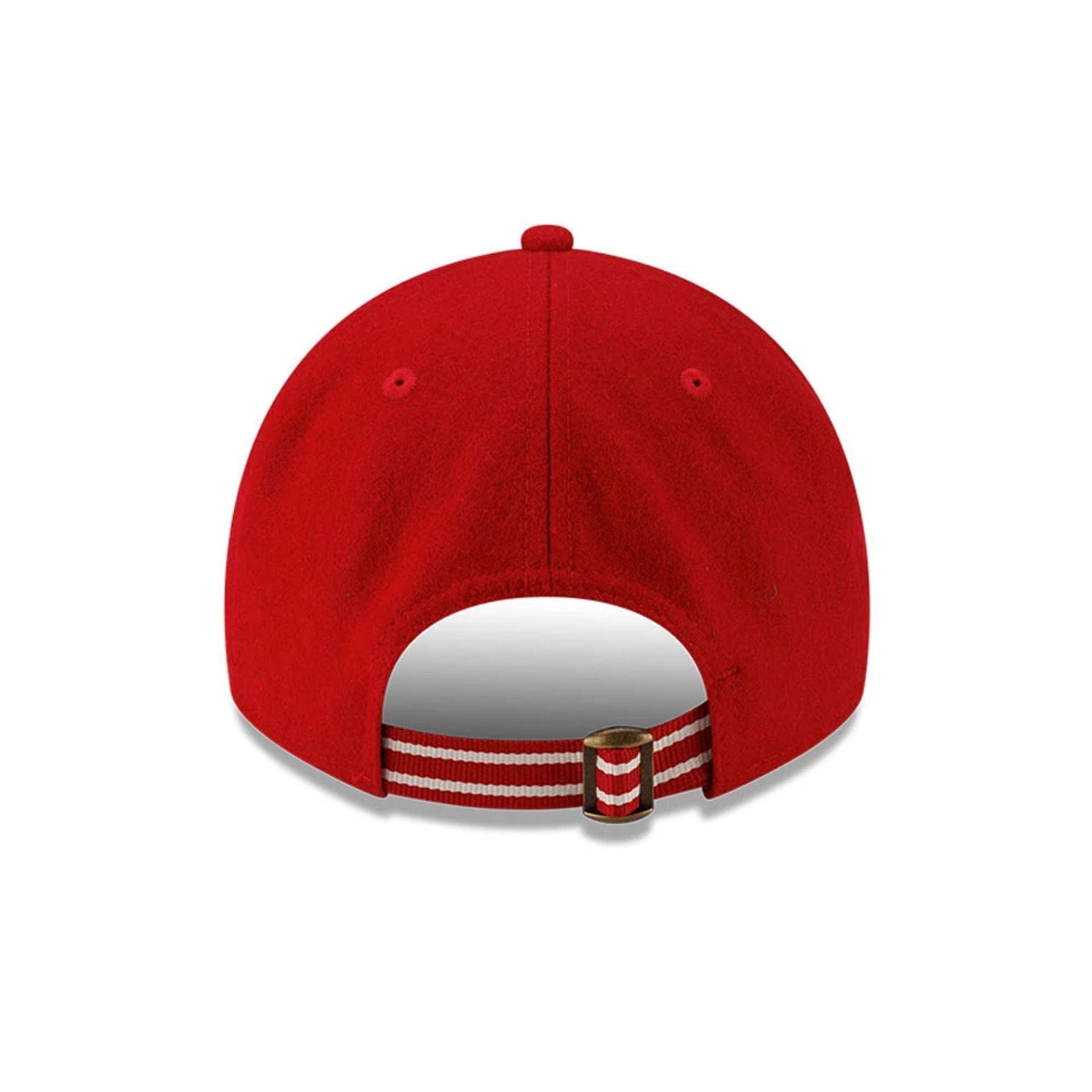 This is a Ohio State Buckeyes Wool Letterman Red 9TWENTY A-Frame Adjustable Cap 5