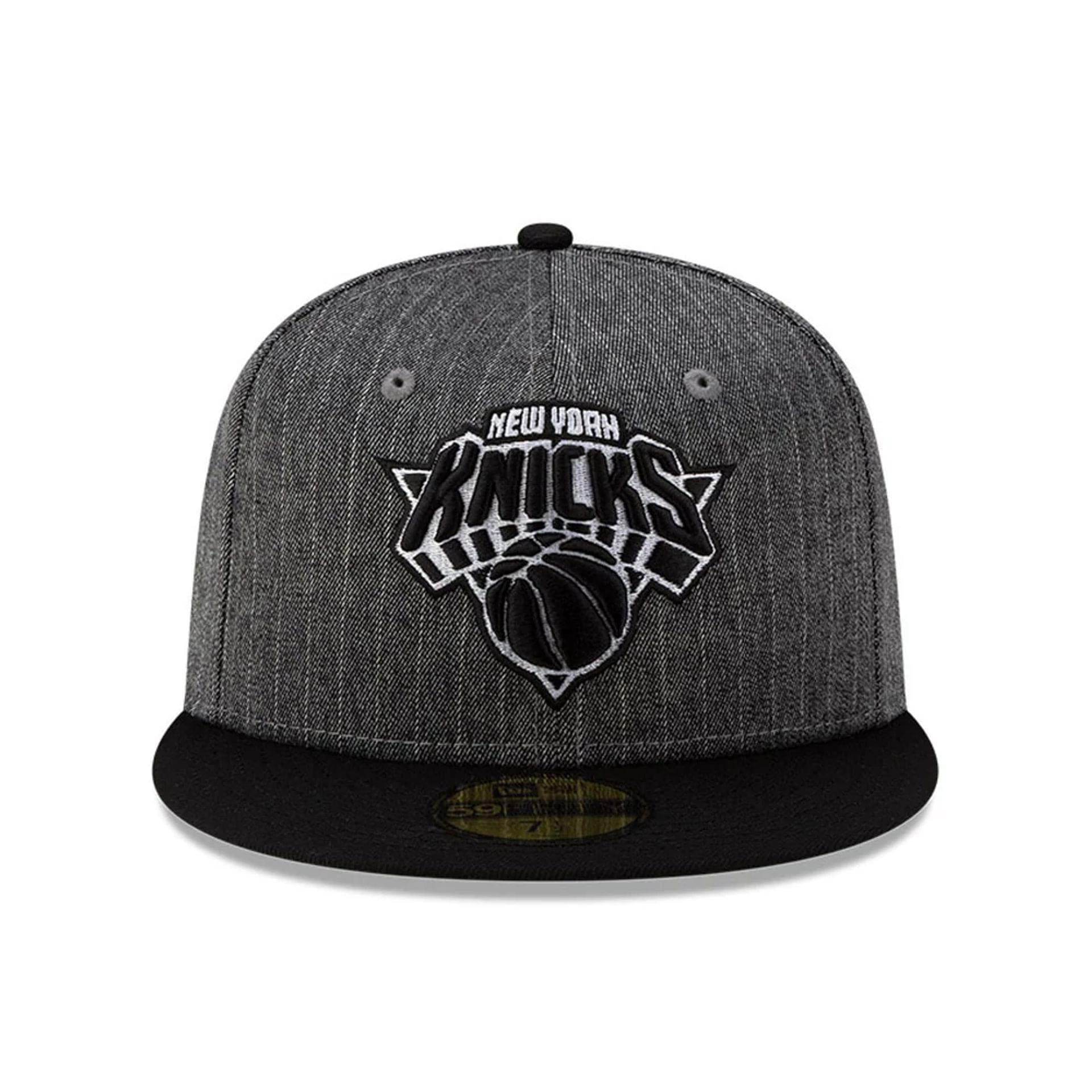 This is a New York Knicks Black Pinstripe 59FIFTY Fitted Cap 3