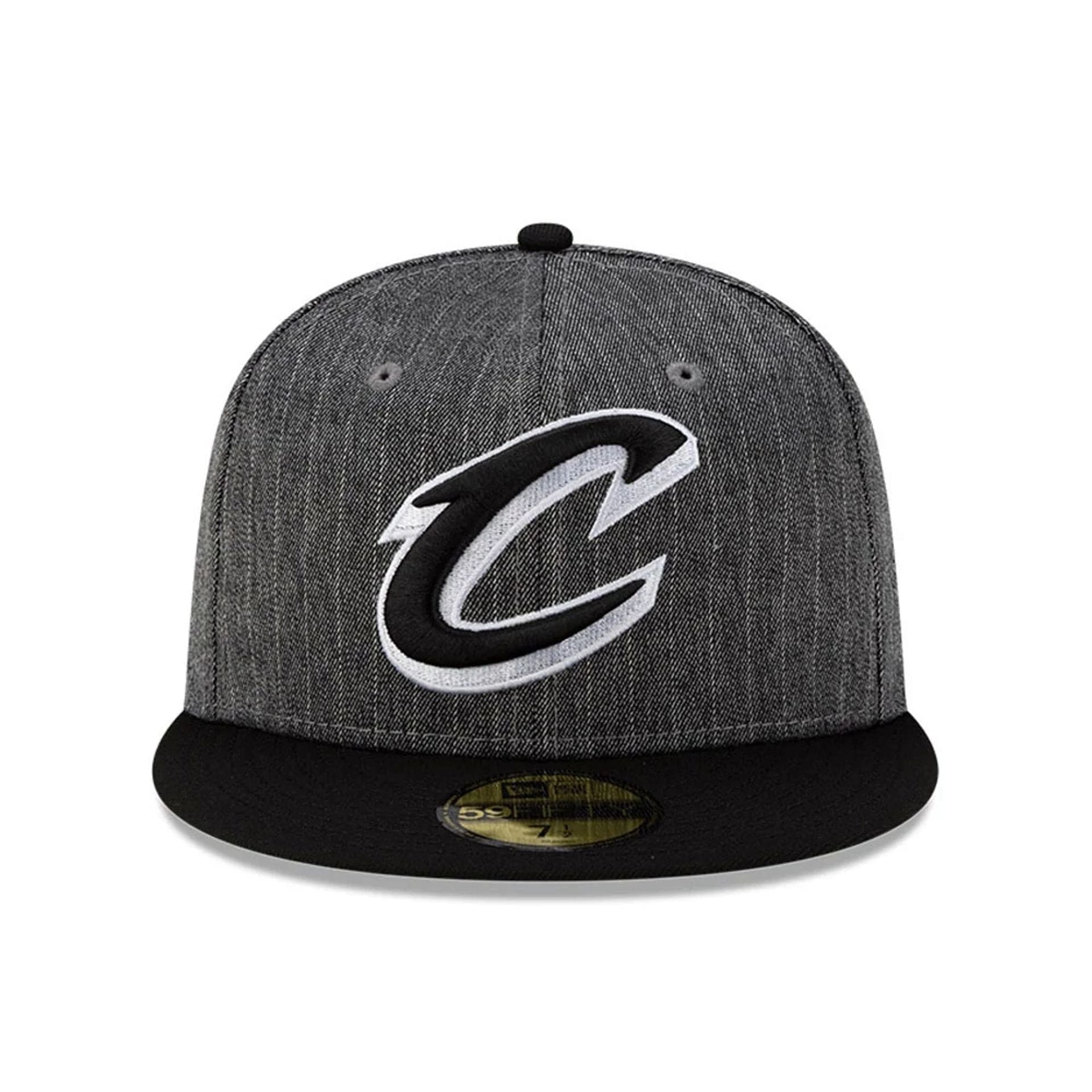 This is a Cleveland Cavaliers Black Pinstripe 59FIFTY Fitted Cap 3