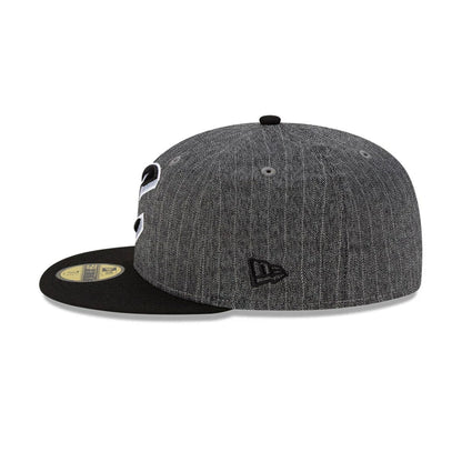 This is a Cleveland Cavaliers Black Pinstripe 59FIFTY Fitted Cap 6