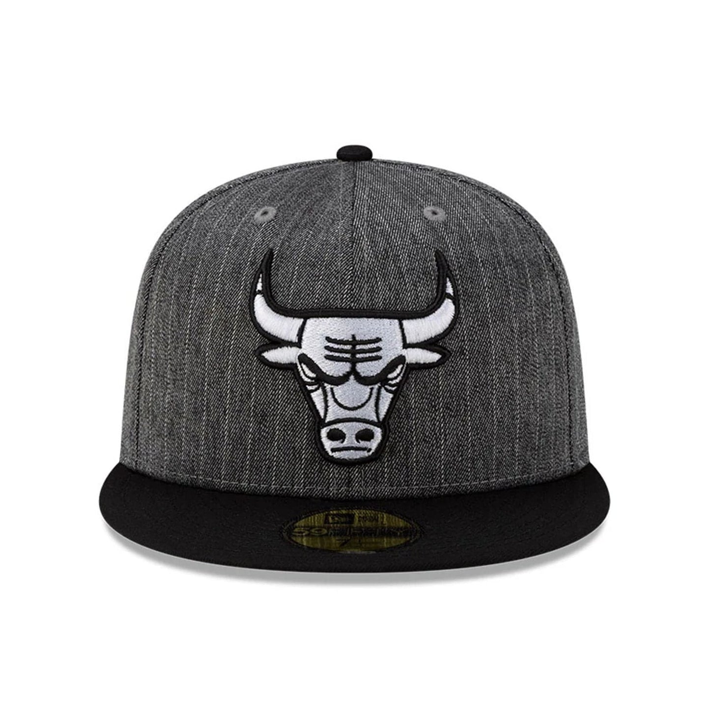 This is a Chicago Bulls Black Pinstripe 59FIFTY Fitted Cap 3