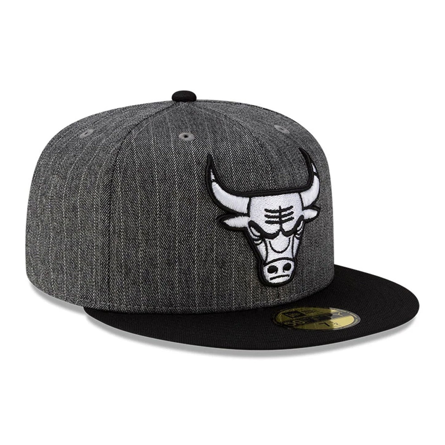 This is a Chicago Bulls Black Pinstripe 59FIFTY Fitted Cap 4