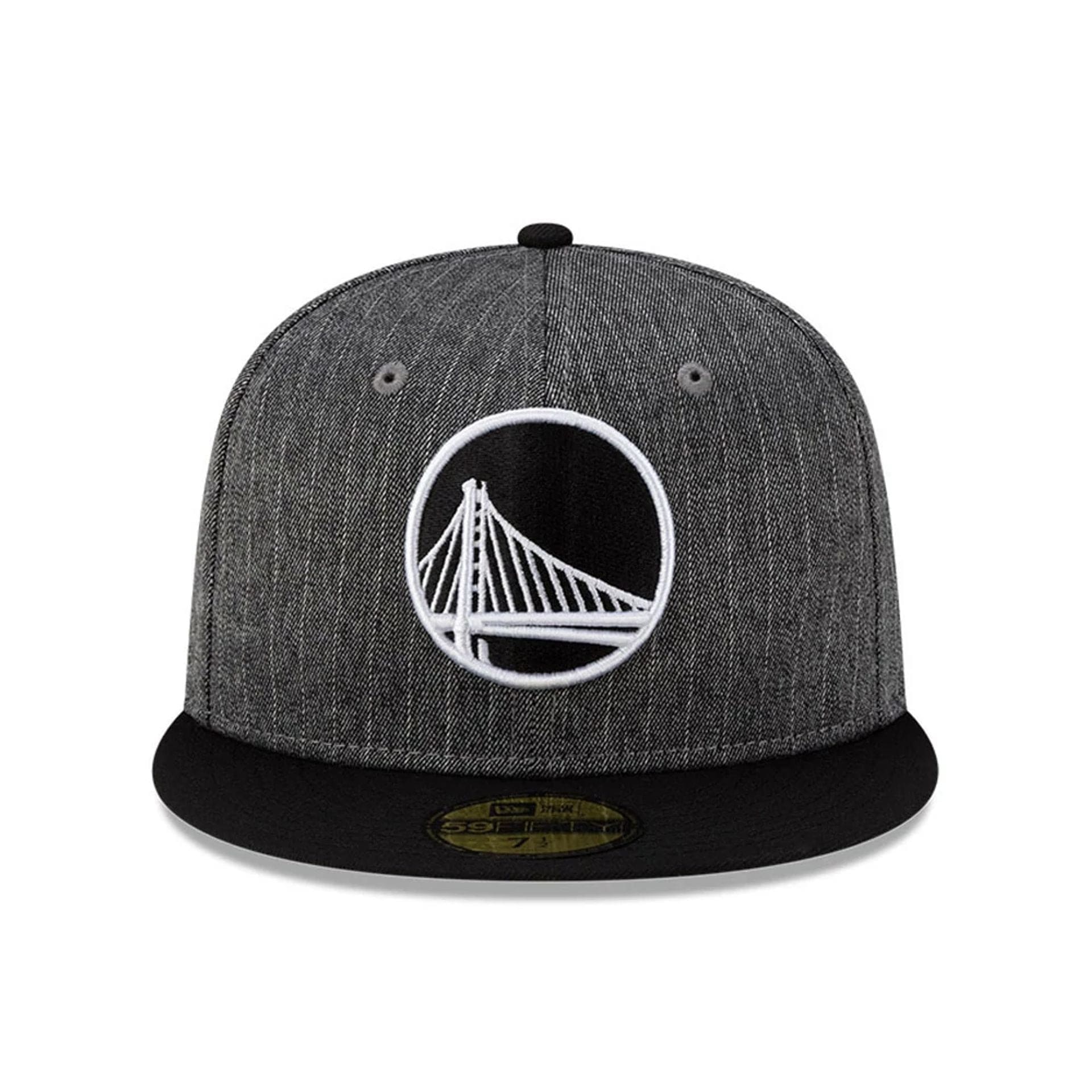 This is a Golden State Warriors Black Pinstripe 59FIFTY Fitted Cap 3