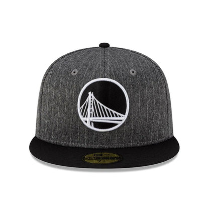 This is a Golden State Warriors Black Pinstripe 59FIFTY Fitted Cap 3