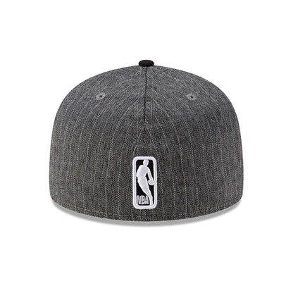 This is a Golden State Warriors Black Pinstripe 59FIFTY Fitted Cap 5