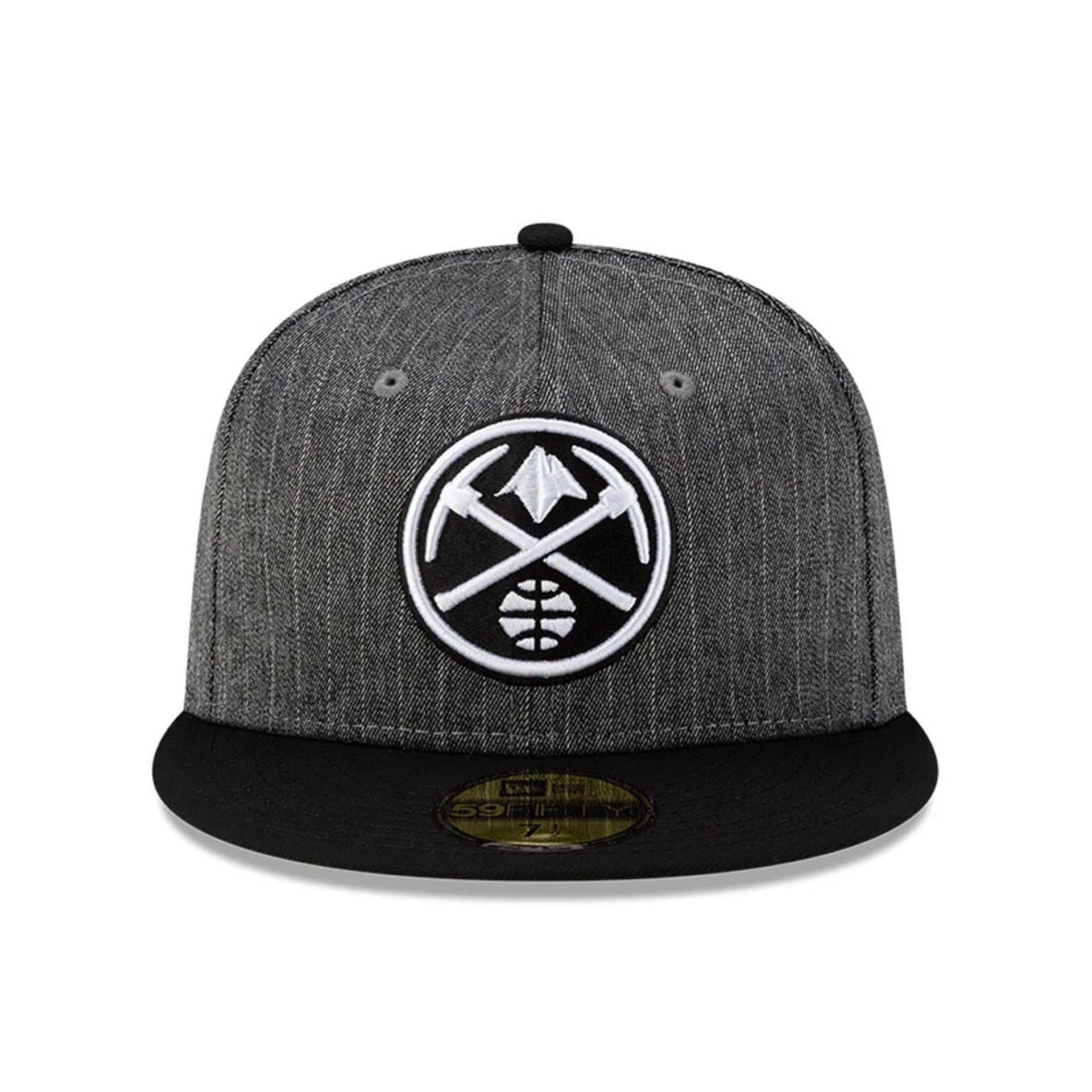 This is a Denver Nuggets Black Pinstripe 59FIFTY Fitted Cap 3