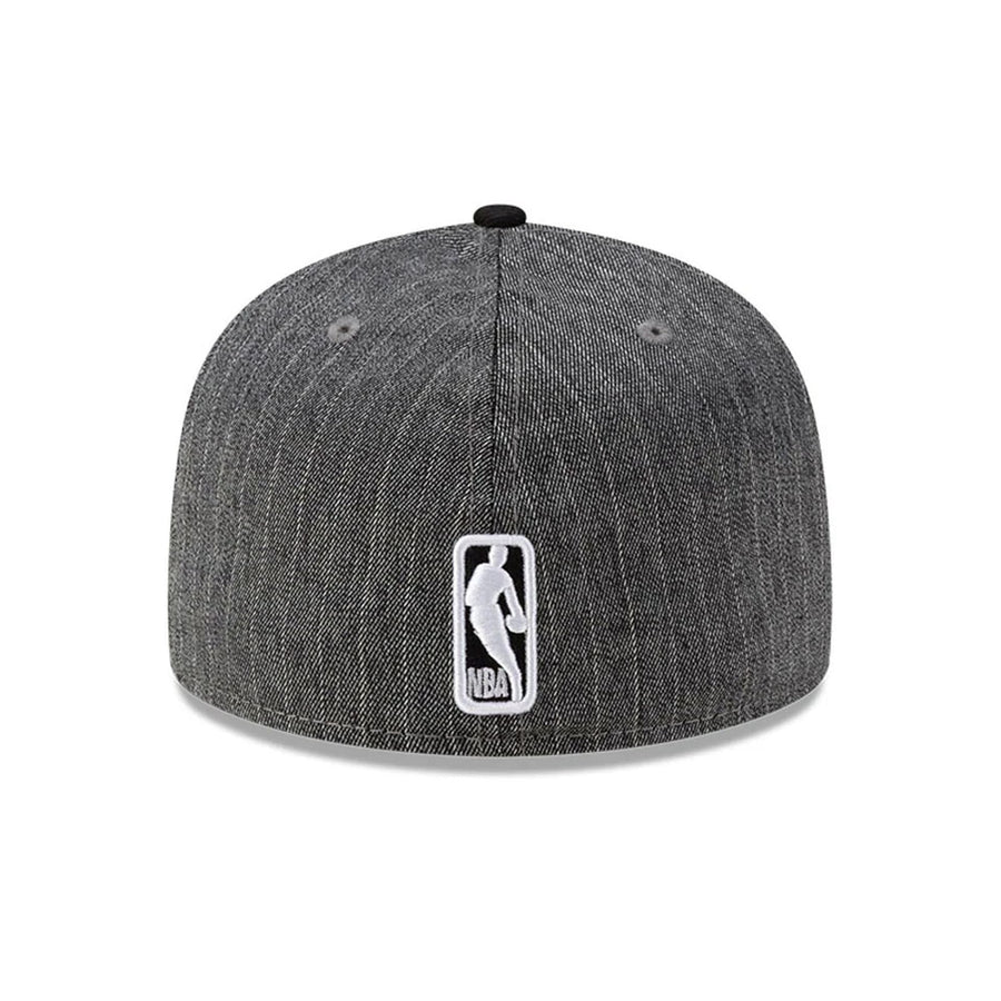 This is a Denver Nuggets Black Pinstripe 59FIFTY Fitted Cap 5