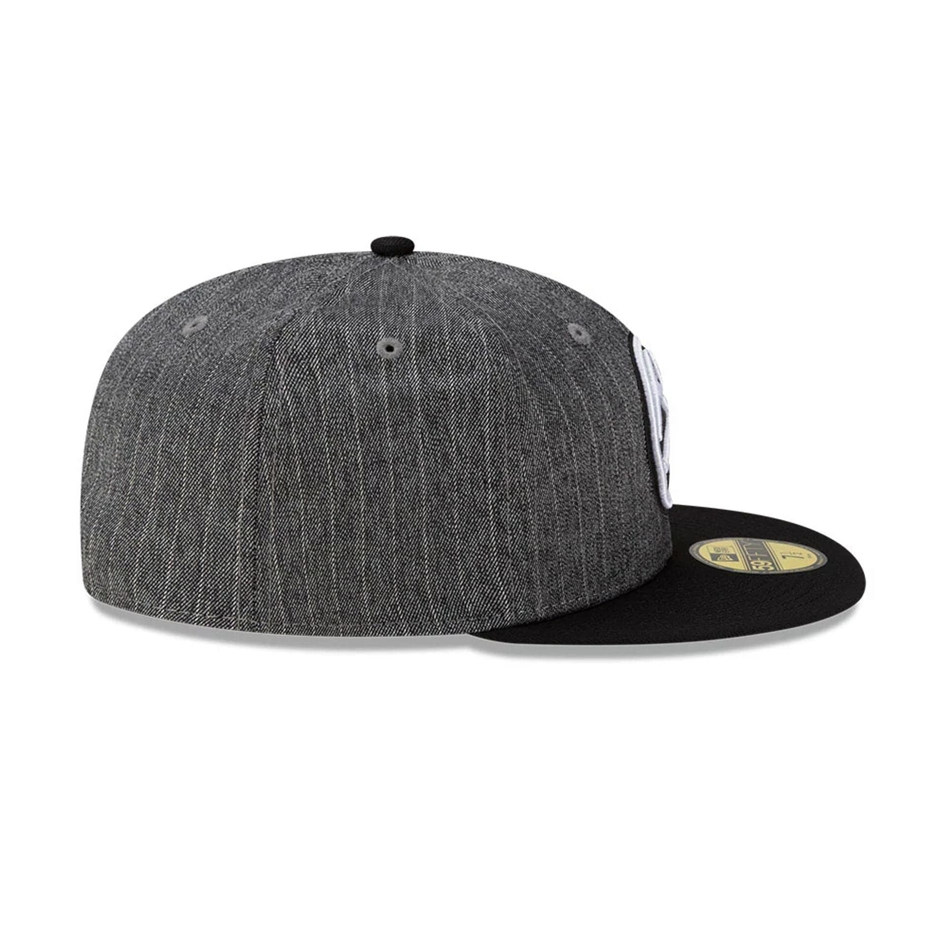 This is a Denver Nuggets Black Pinstripe 59FIFTY Fitted Cap 7