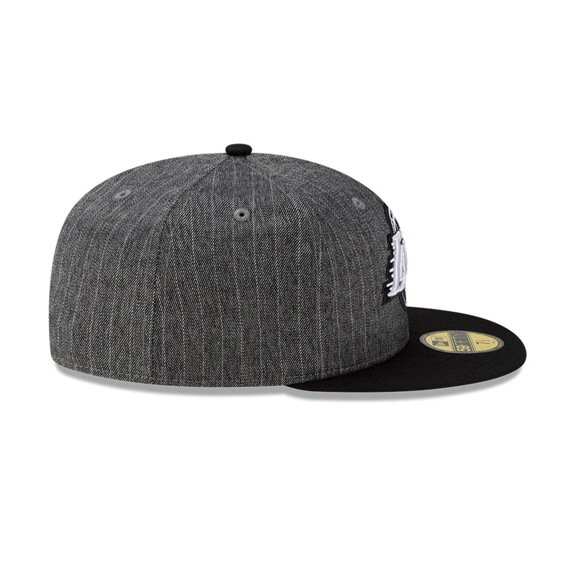 This is a LA Lakers Black Pinstripe 59FIFTY Fitted Cap 7