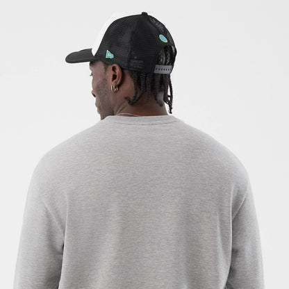 The Male model is wearing Sakamoto Days Netflix Grey Crew Neck Sweater 7