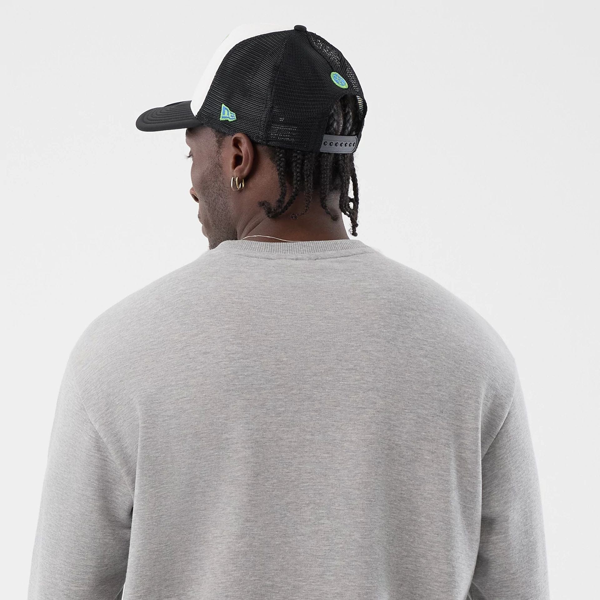 The Male model is wearing Sakamoto Days Netflix Grey Crew Neck Sweater  7