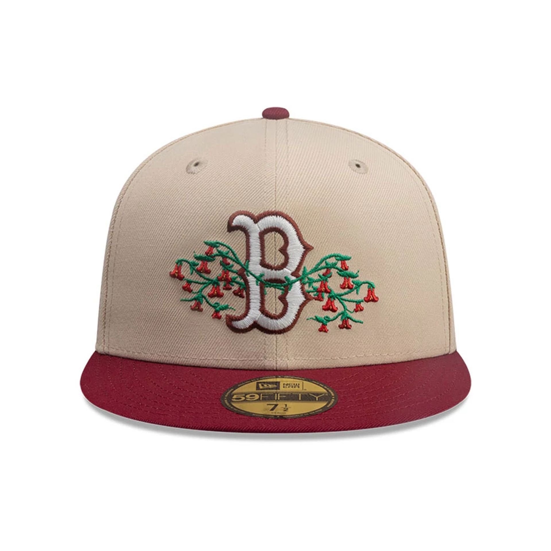 This is a Boston Red Sox MLB City Element Chile Light Beige 59FIFTY Fitted Cap 3