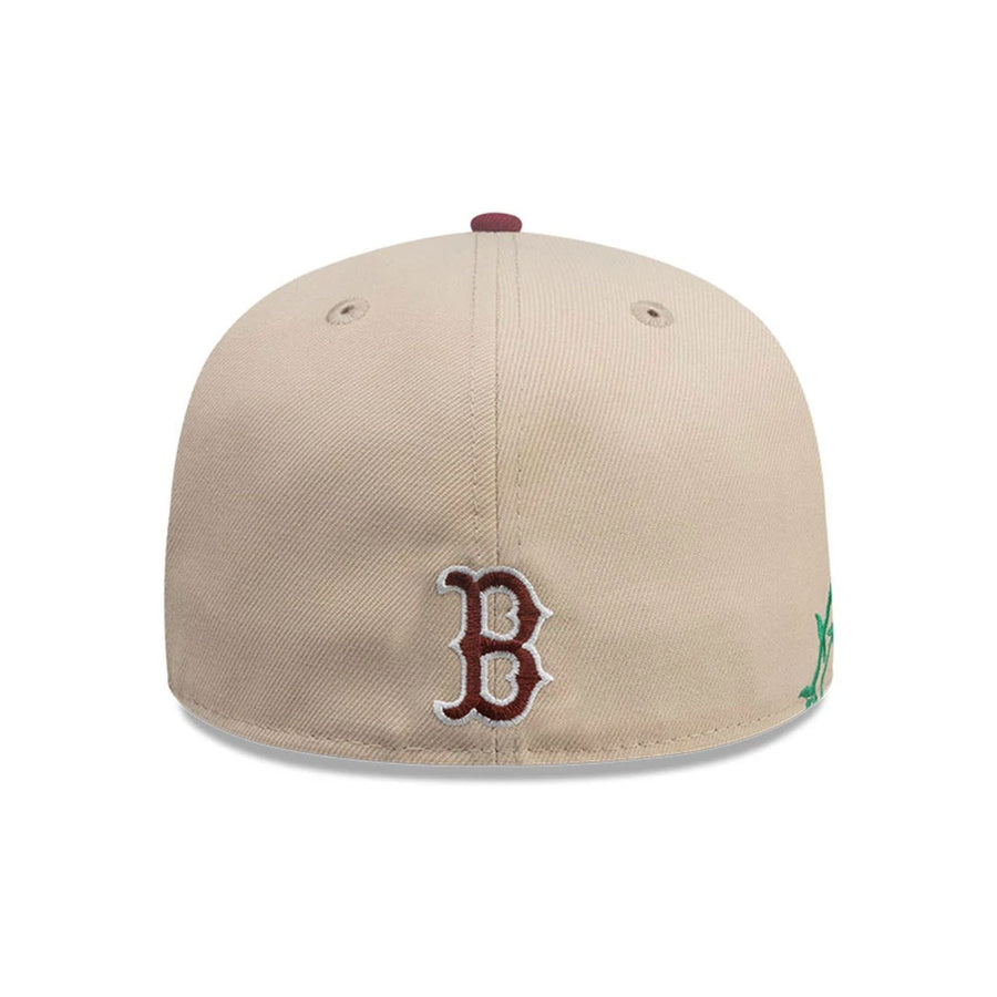 This is a Boston Red Sox MLB City Element Chile Light Beige 59FIFTY Fitted Cap 6