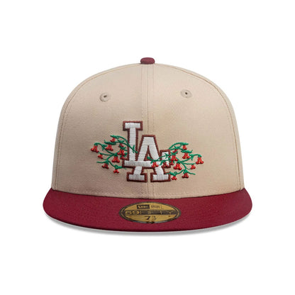 This is a LA Dodgers MLB City Element Chile Light Beige 59FIFTY Fitted Cap 3